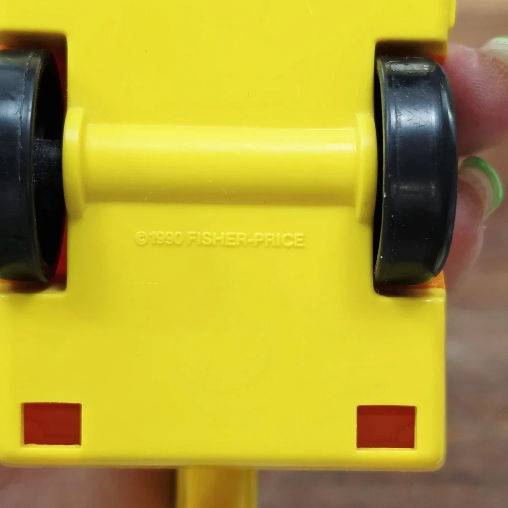 Vintage Fisher Price Little People Construction Backhoe Excavator Worker Figure